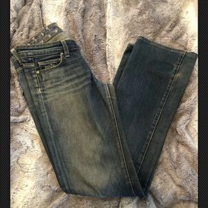 Paige Jeans Benedict Canyon Embroidered Sz 25